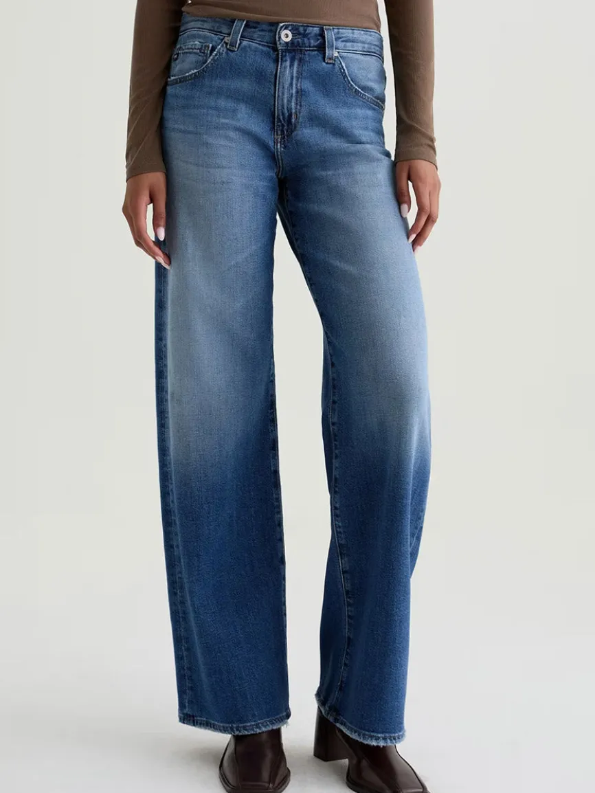 AG Jeans Adria Low-Rise Wide Leg in Headline