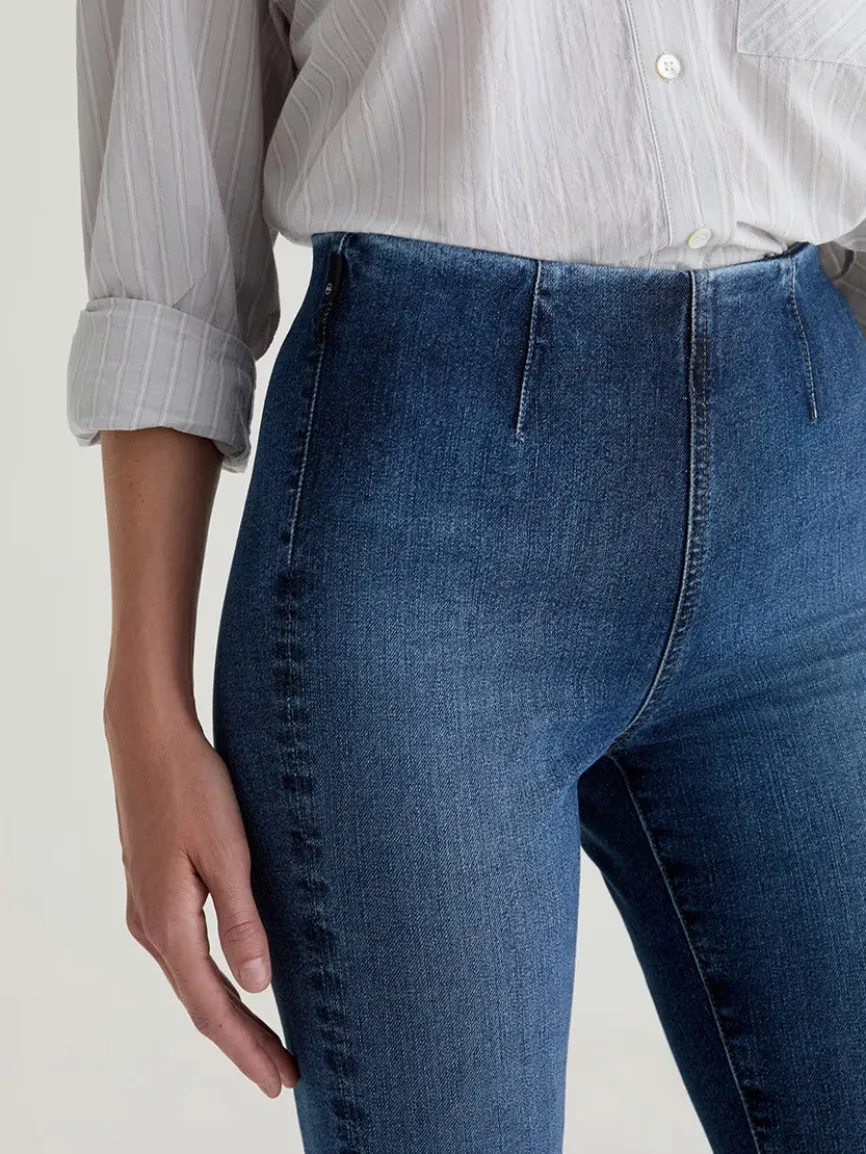 AG Jeans Farrah Pull On Mid-Rise Boot Crop in Moonlight