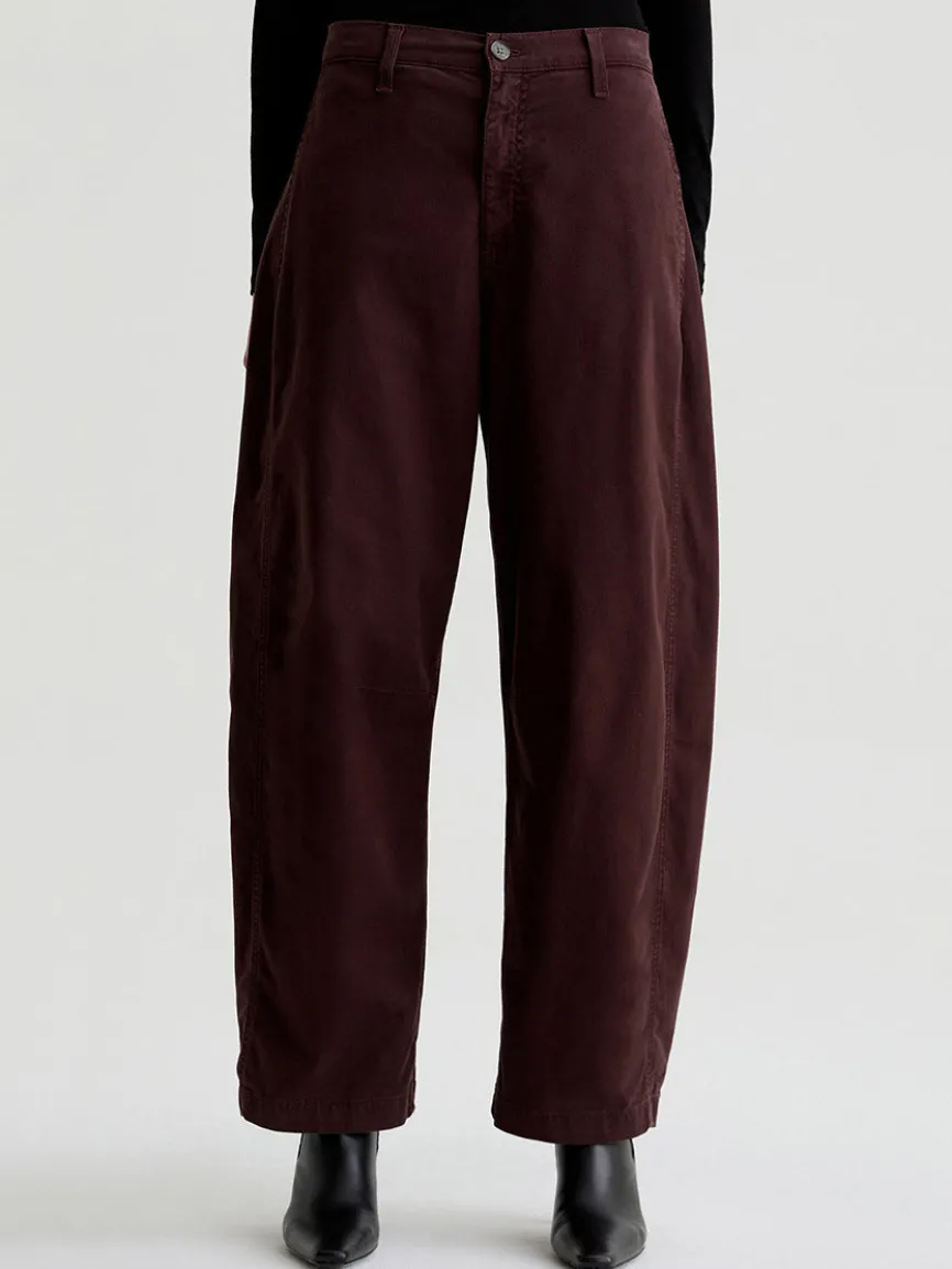 AG Jeans Fiona High-Rise Barrel in Coffee Bean