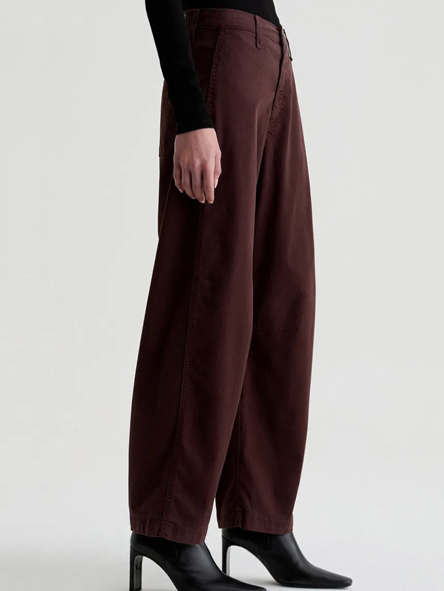 AG Jeans Fiona High-Rise Barrel in Coffee Bean