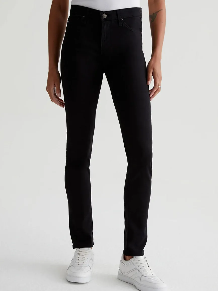 AG Jeans Prima Cigarette Leg in Super Black