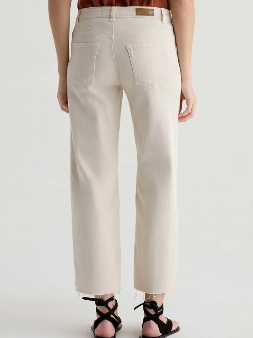 AG Jeans Saige Wide Leg Crop With Panel in Opal Stone