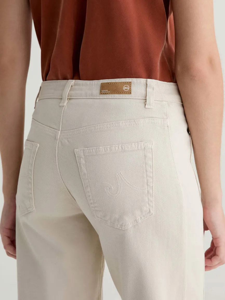 AG Jeans Saige Wide Leg Crop With Panel in Opal Stone