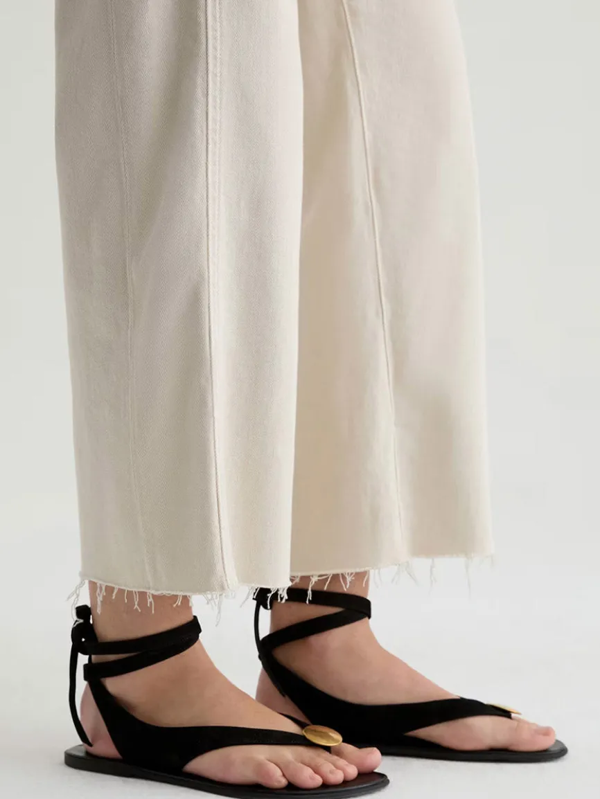 AG Jeans Saige Wide Leg Crop With Panel in Opal Stone