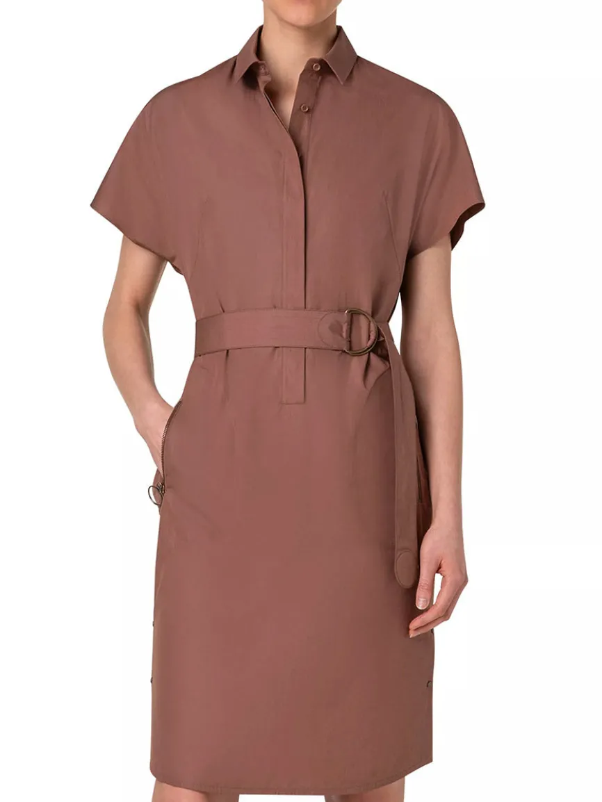 Akris Punto Collared Shirt Dress in Hazel