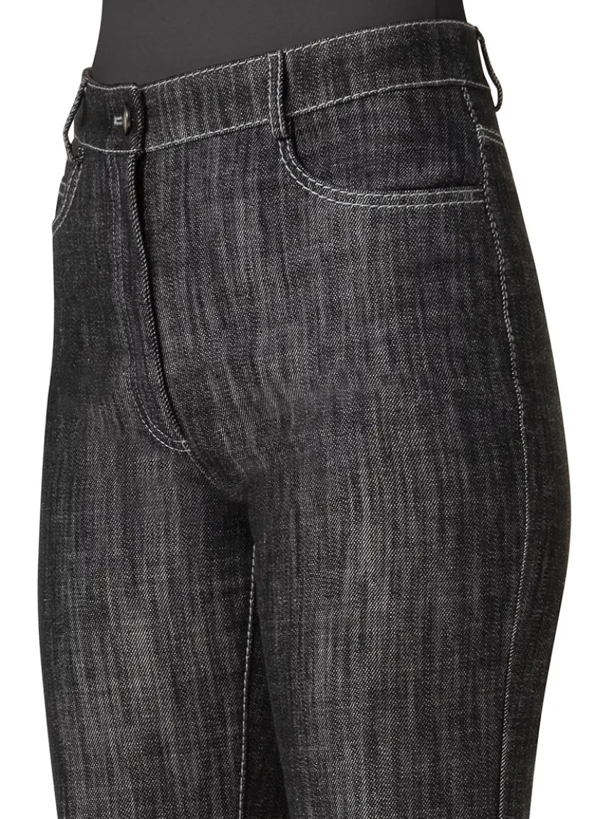 Akris Punto Courtney High-Rise Boot-Cut Jeans in Black Denim