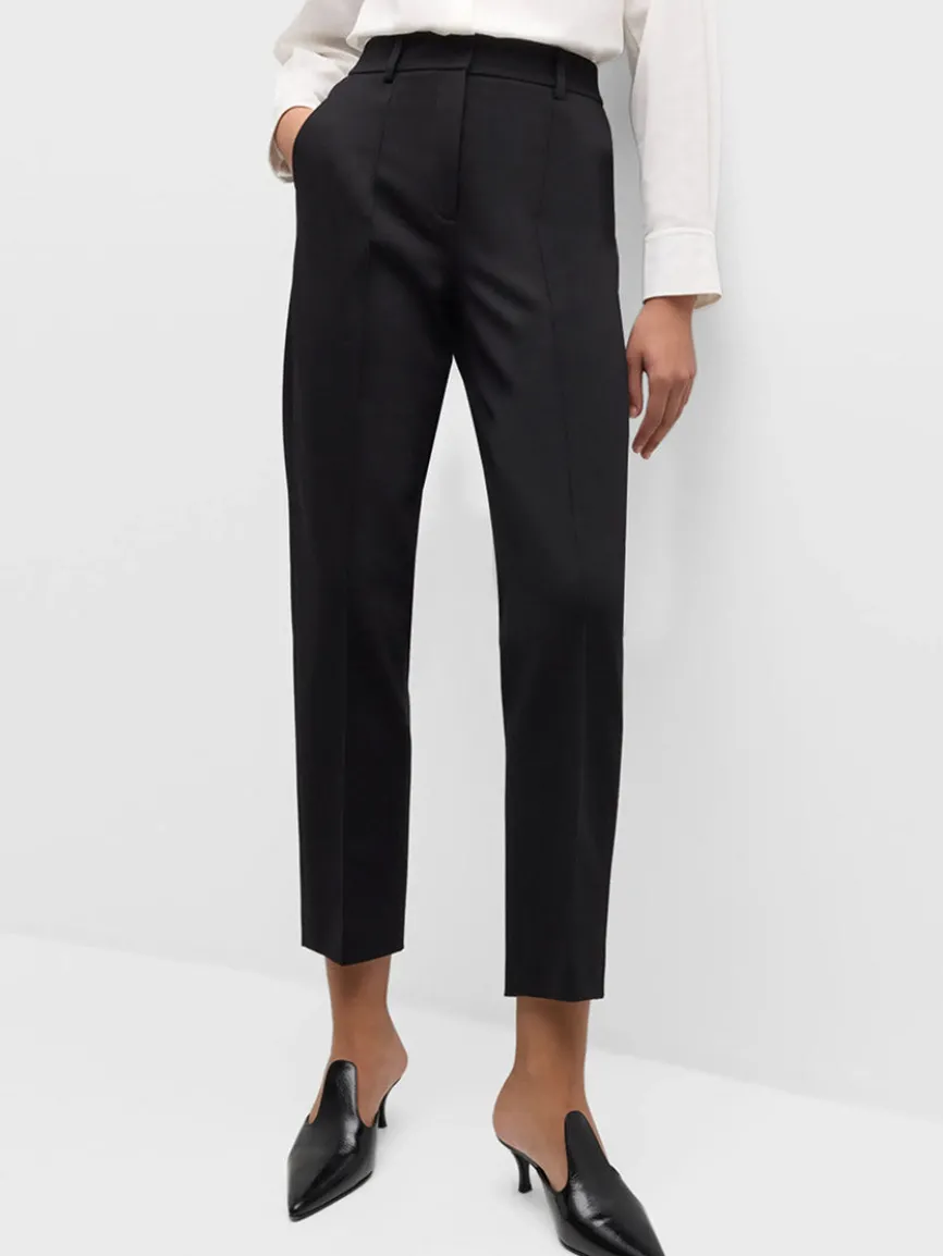 Akris Punto Elements Ferry Tapered Jersey Pants in Black