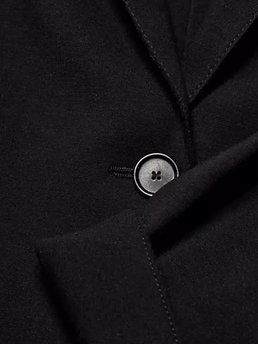 Akris Punto Elements One-Button Jersey Blazer in Black