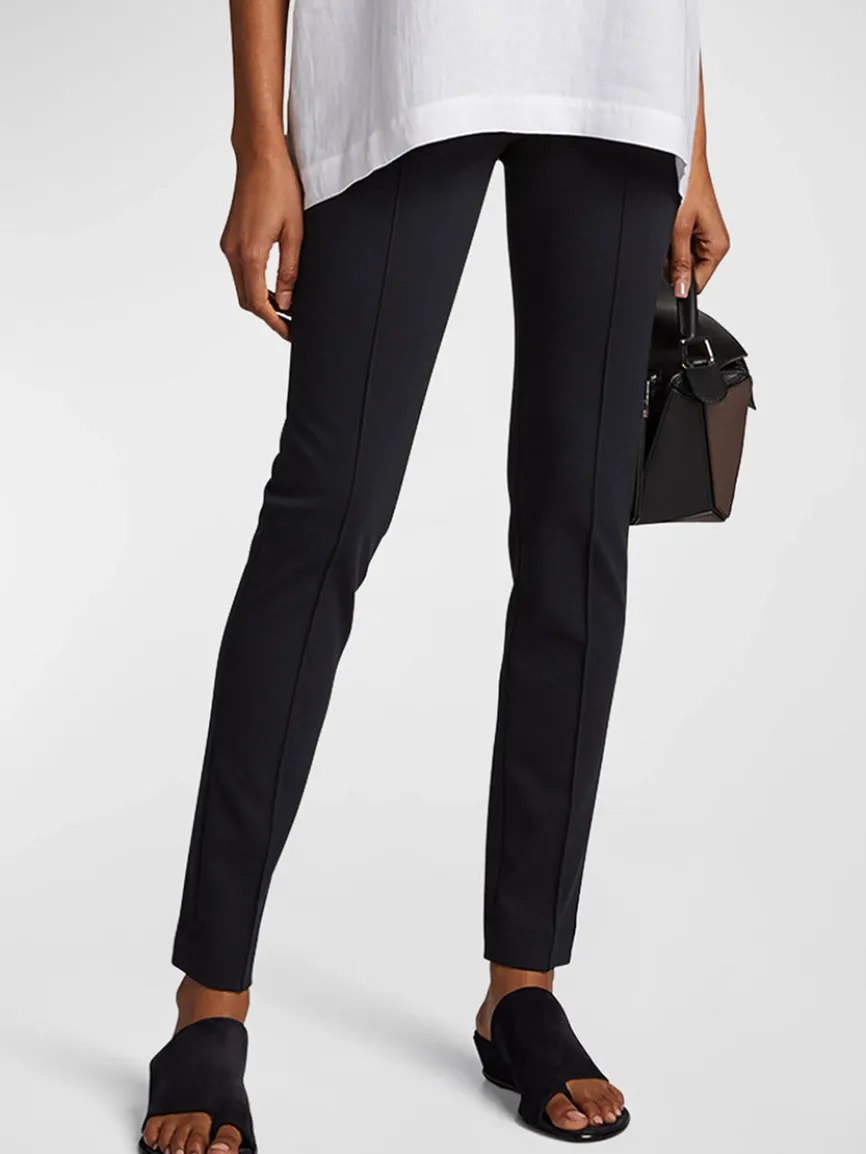 Akris Punto Mara Skinny Jersey Pants in Charcoal