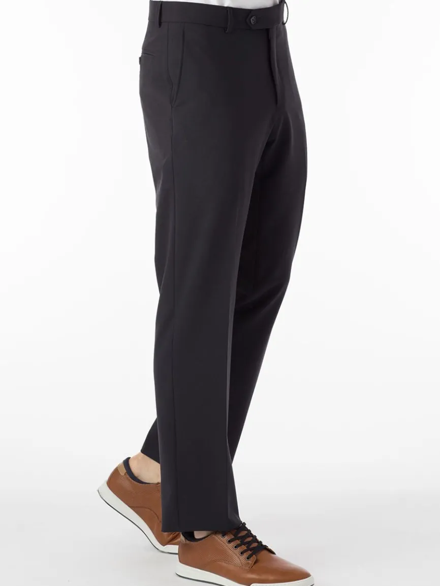 Ballin Connor Comfort 'EZE' Modern Flat Front Pant in Navy