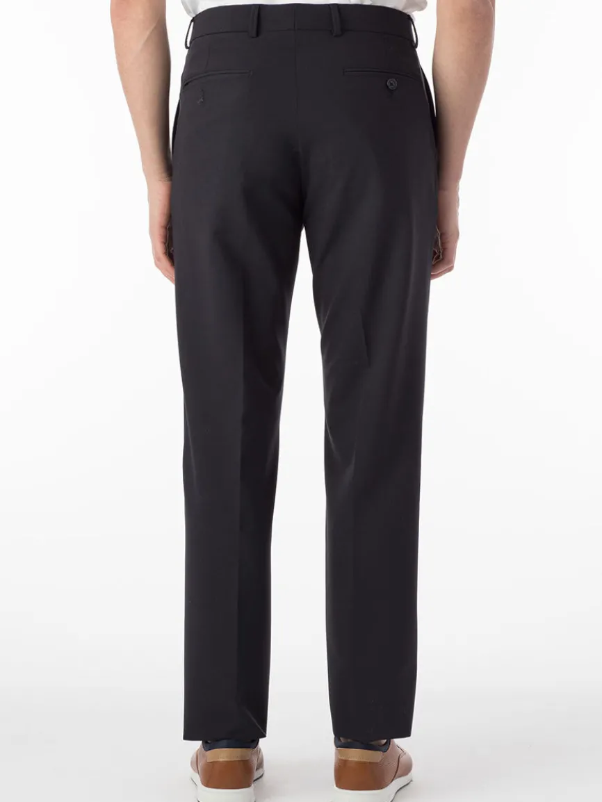 Ballin Connor Comfort 'EZE' Modern Flat Front Pant in Navy