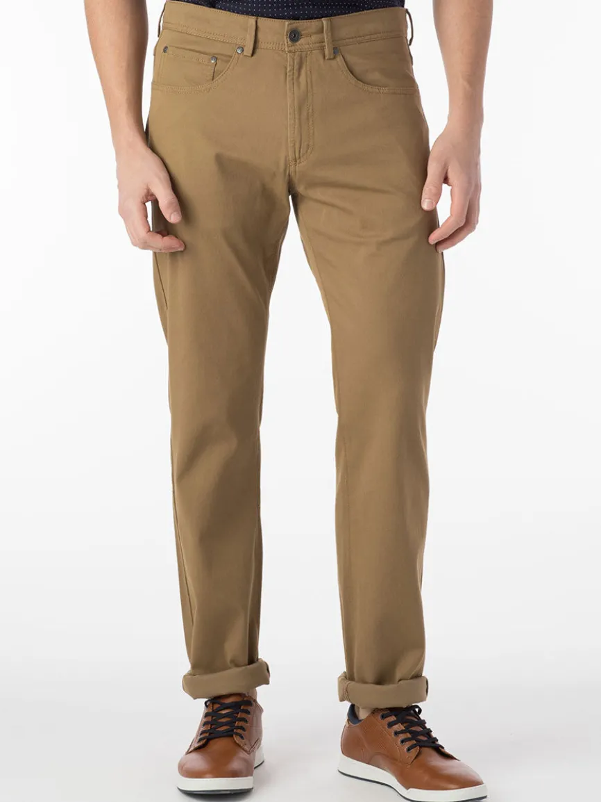 Ballin Crescent Modern 5 Pocket Twill Pants in British Tan