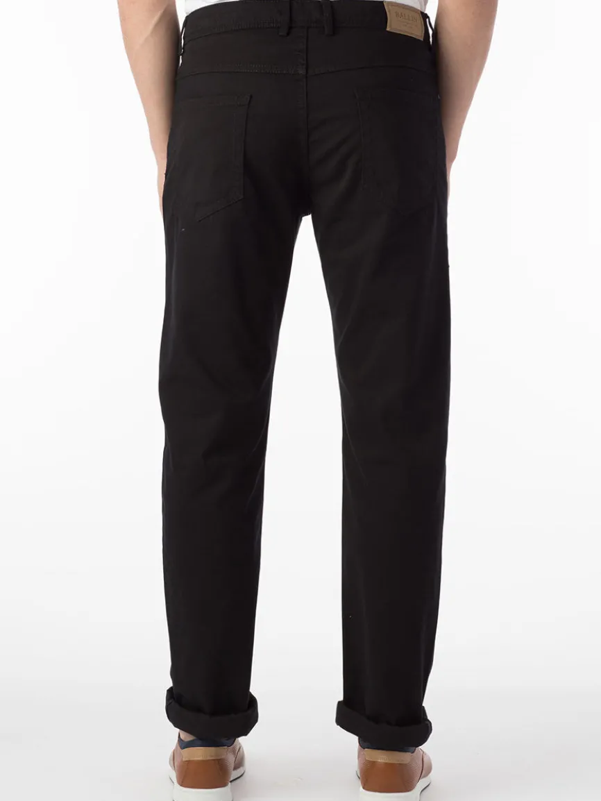 Ballin Crescent Modern 5 Pocket Twill Pants in Black