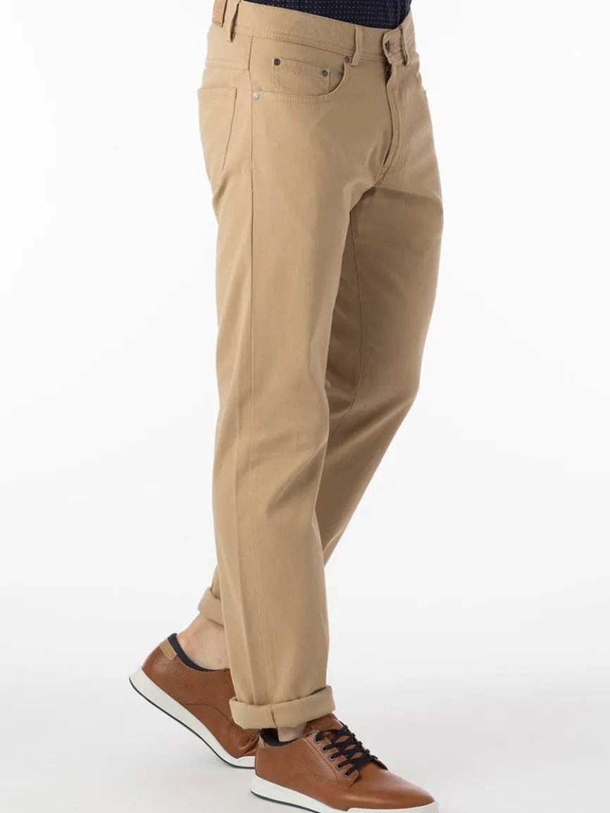 Ballin Crescent Modern 5 Pocket Twill Pants in Khaki
