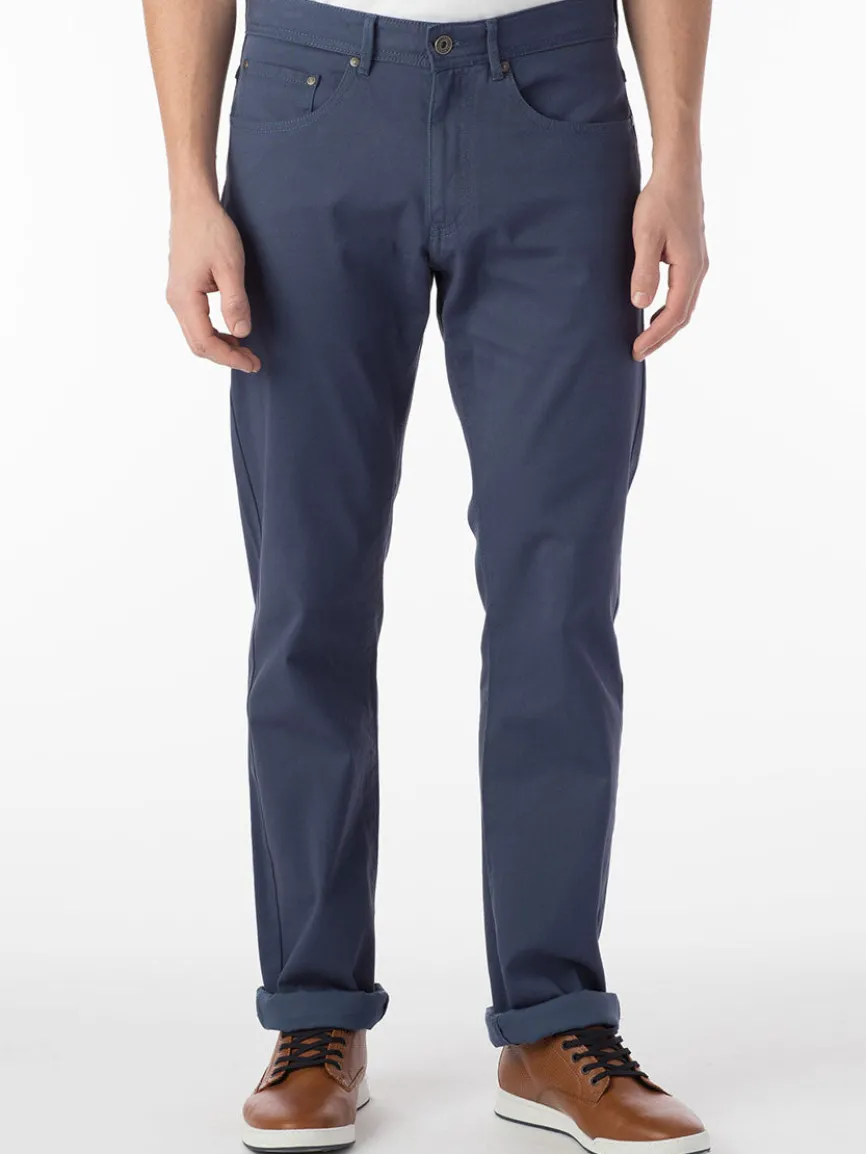 Ballin Crescent Modern 5 Pocket Twill Pants in Cadet
