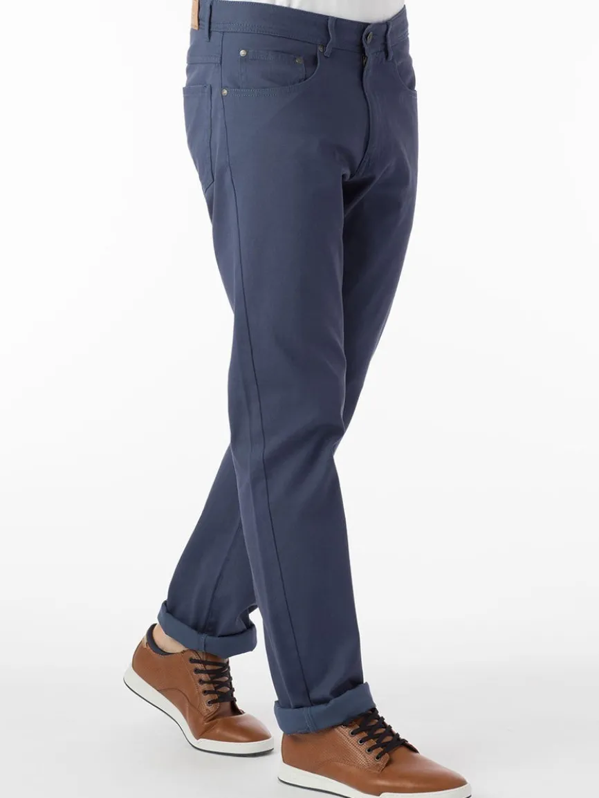 Ballin Crescent Modern 5 Pocket Twill Pants in Cadet