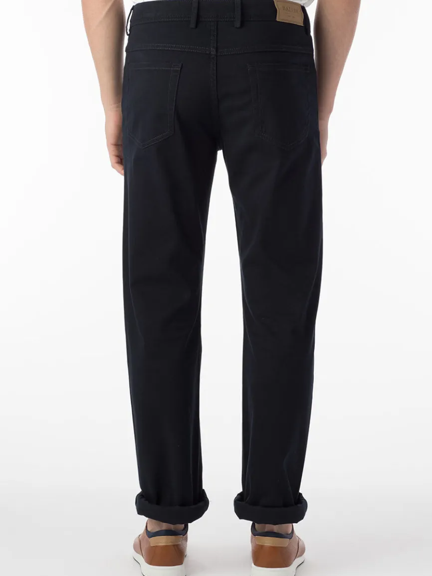 Ballin Crescent Modern 5 Pocket Twill Pants in Navy
