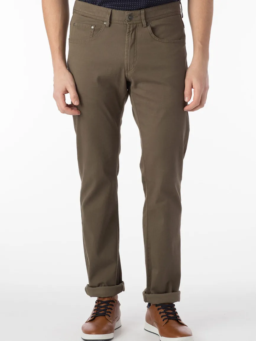 Ballin Crescent Modern 5 Pocket Twill Pants in Fatigue