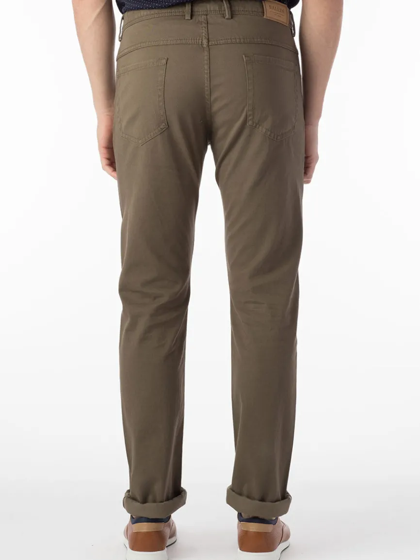 Ballin Crescent Modern 5 Pocket Twill Pants in Fatigue