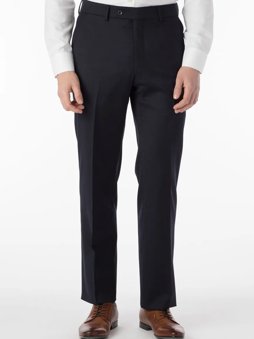 Ballin Houston Super 130s Modern Flat Front Pant in Navy