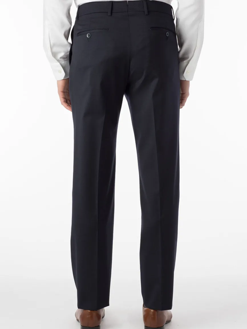 Ballin Houston Super 130s Modern Flat Front Pant in Navy