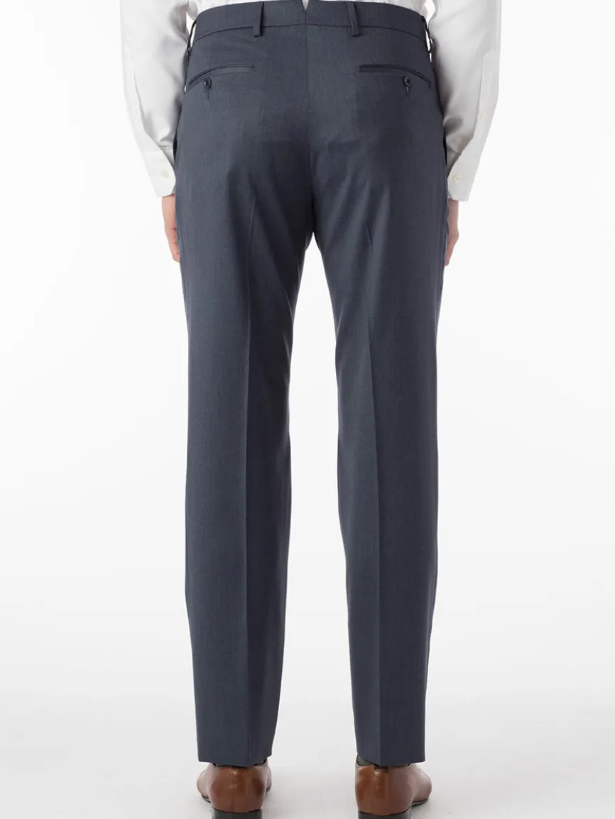 Ballin Houston Super 130s Modern Flat Front Pant in Navy Mix