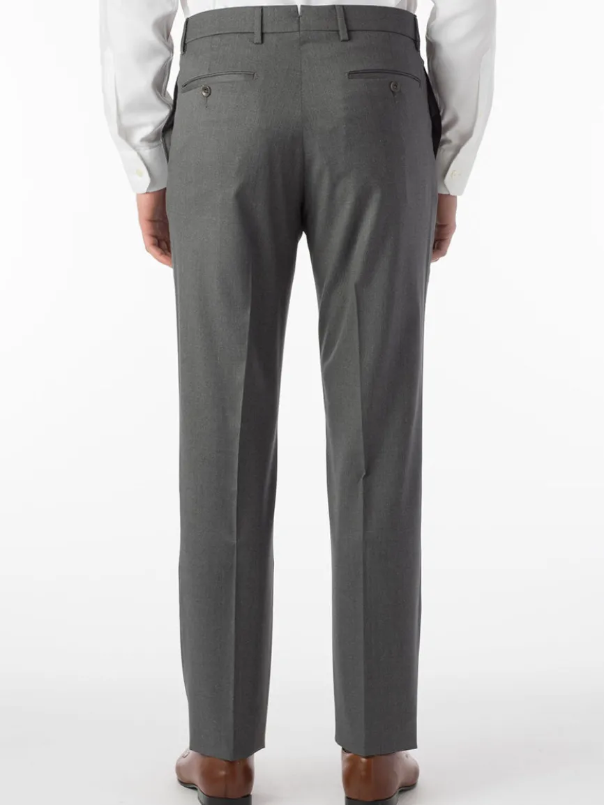 Ballin Houston Super 130s Modern Flat Front Pant in Grey