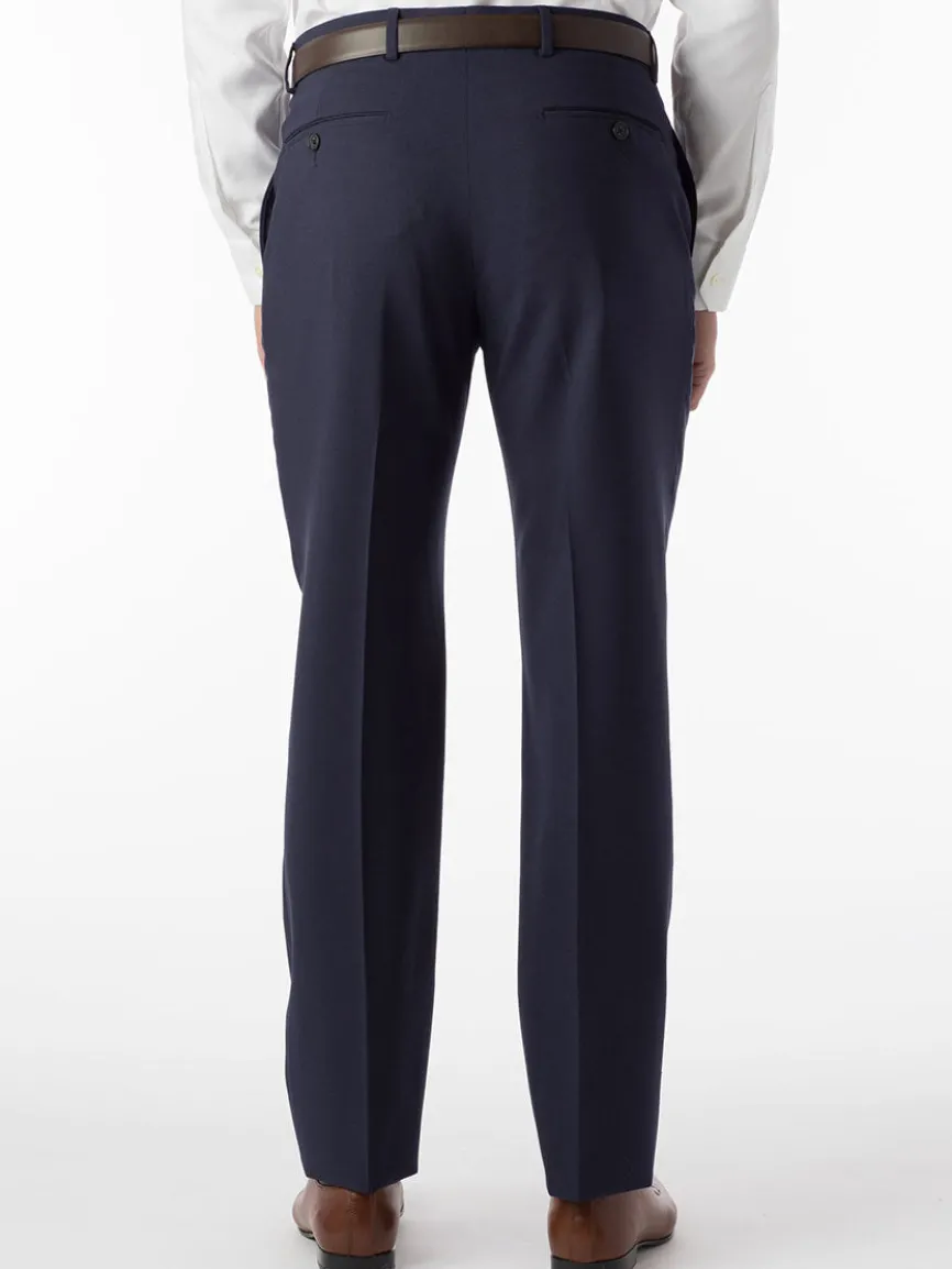 Ballin Soho Comfort 'EZE' Super 120s Modern Flat Front Twill Pant in New Navy