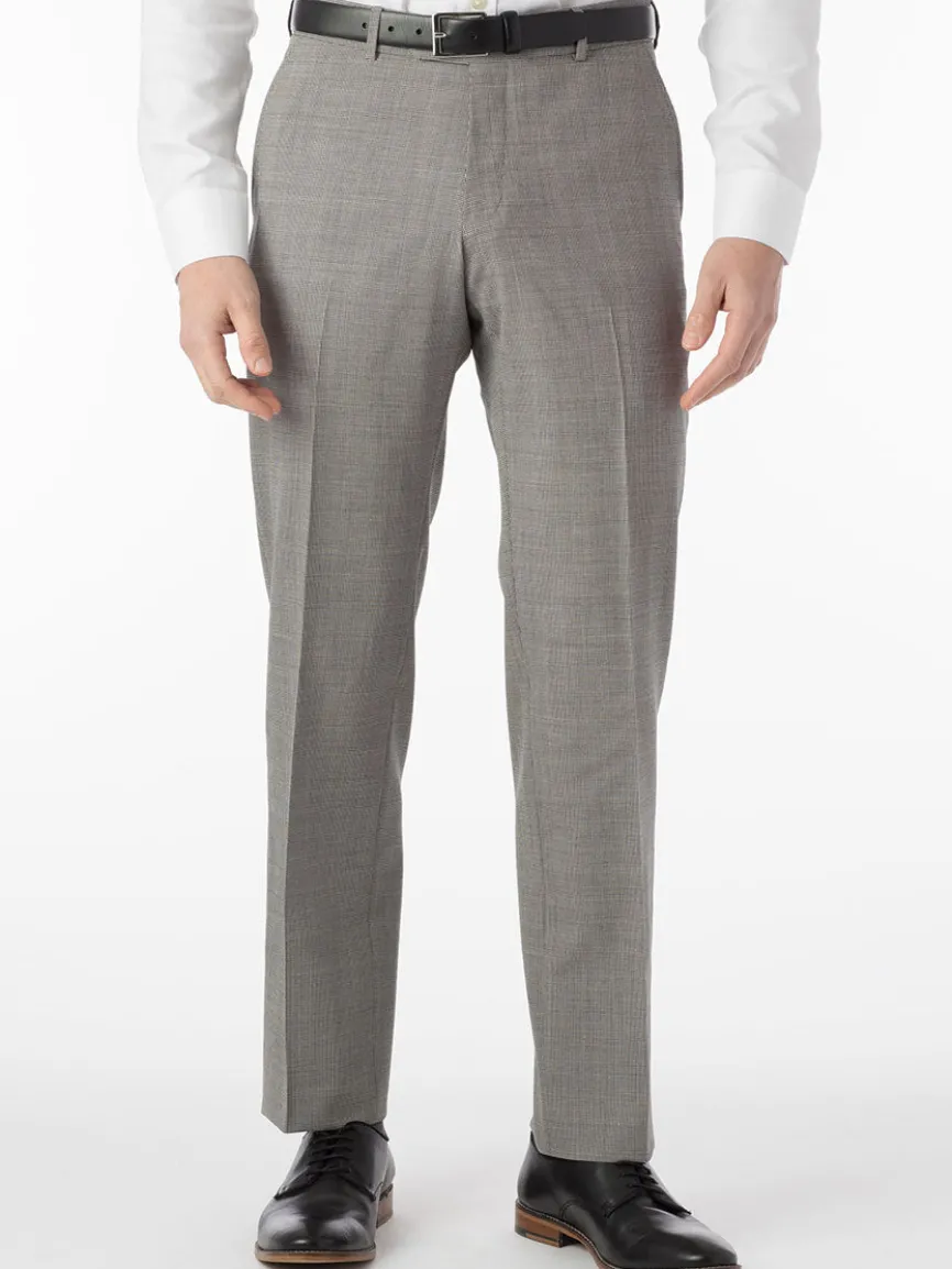 Ballin Soho Comfort 'EZE' Modern Flat Front Pant in Houndstooth