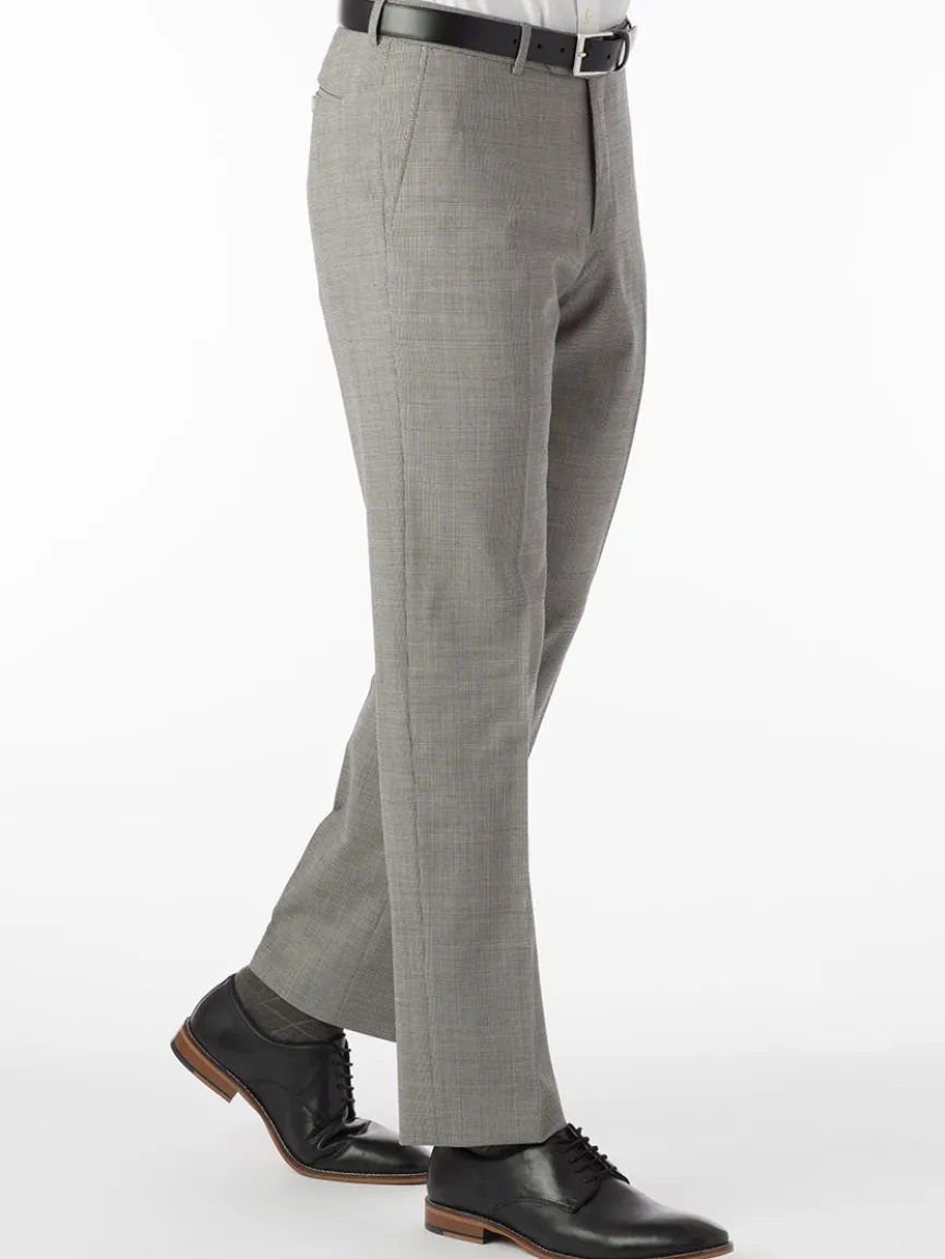 Ballin Soho Comfort 'EZE' Modern Flat Front Pant in Houndstooth