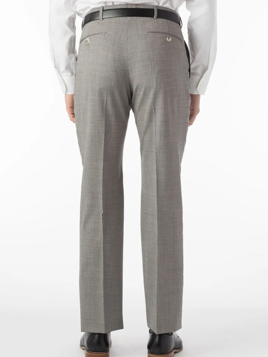 Ballin Soho Comfort 'EZE' Modern Flat Front Pant in Houndstooth