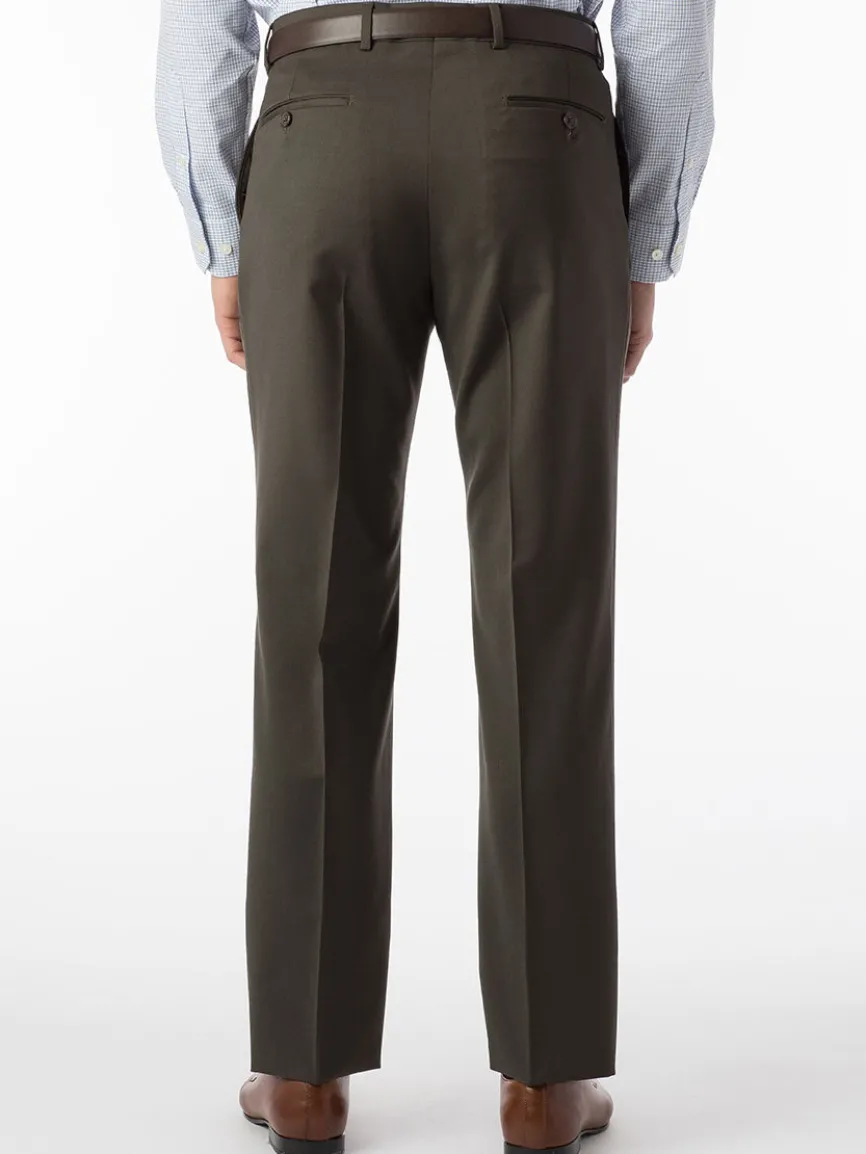 Ballin Theo Comfort 'EZE' Modern Flat Front Pant in Loden