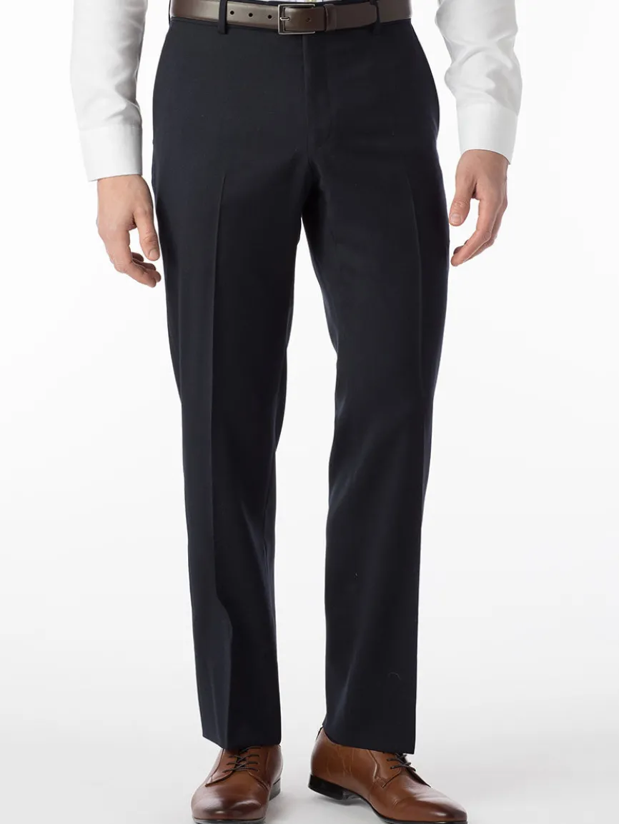 Ballin Theo Comfort 'EZE' Modern Flat Front Pant in Navy