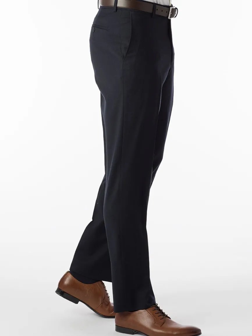Ballin Theo Comfort 'EZE' Modern Flat Front Pant in Navy