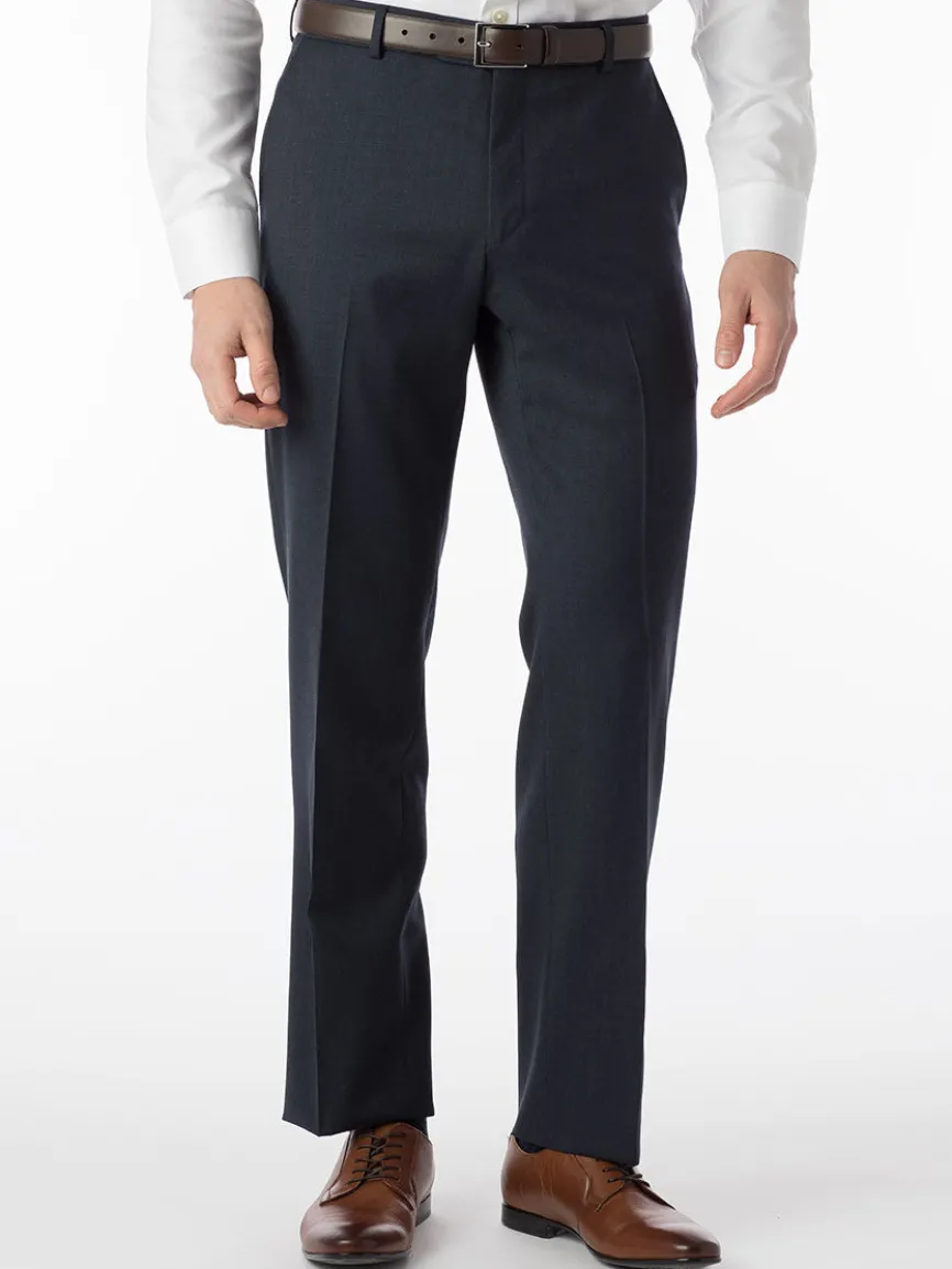 Ballin Theo Comfort 'EZE' Modern Flat Front Pant in Navy Mix