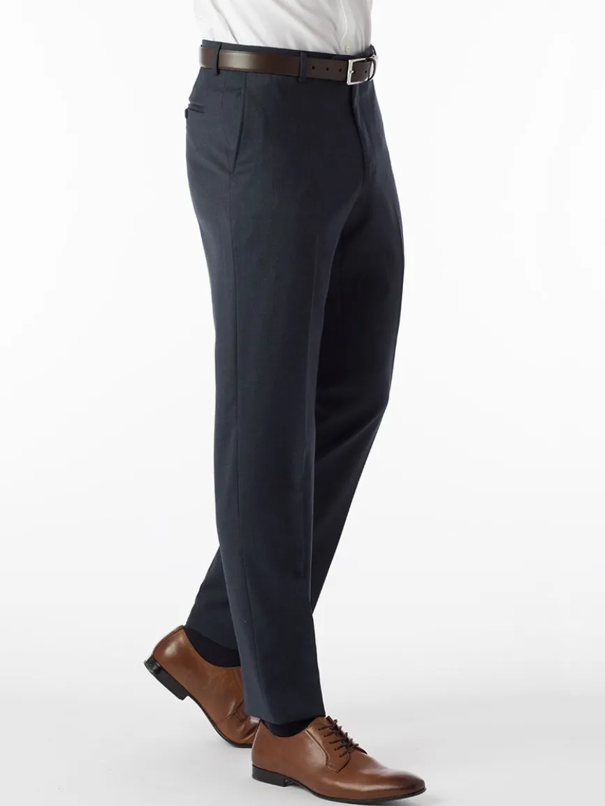 Ballin Theo Comfort 'EZE' Modern Flat Front Pant in Navy Mix