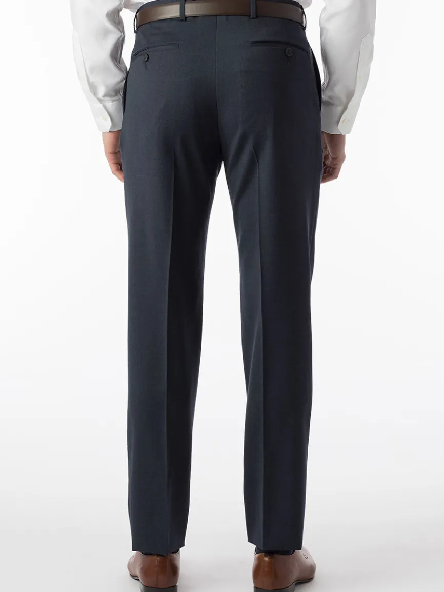 Ballin Theo Comfort 'EZE' Modern Flat Front Pant in Navy Mix