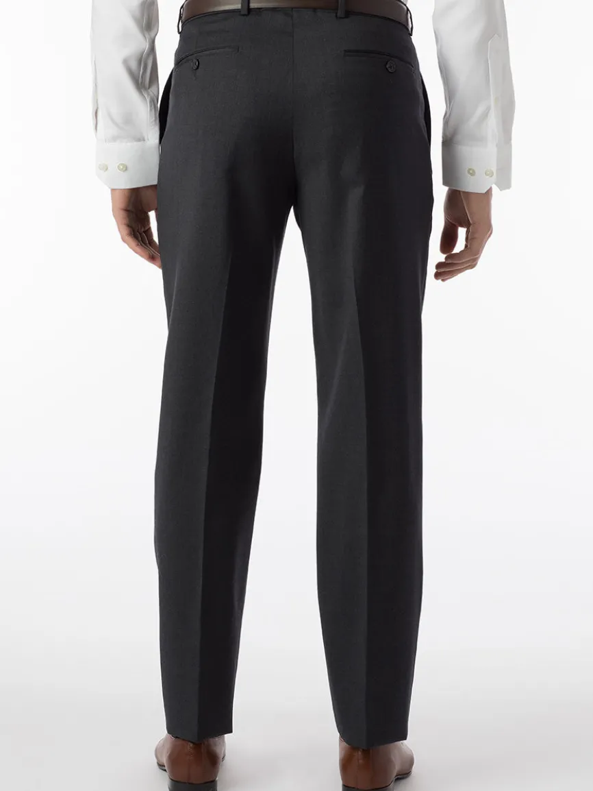 Ballin Theo Comfort 'EZE' Modern Flat Front Pant in Charcoal