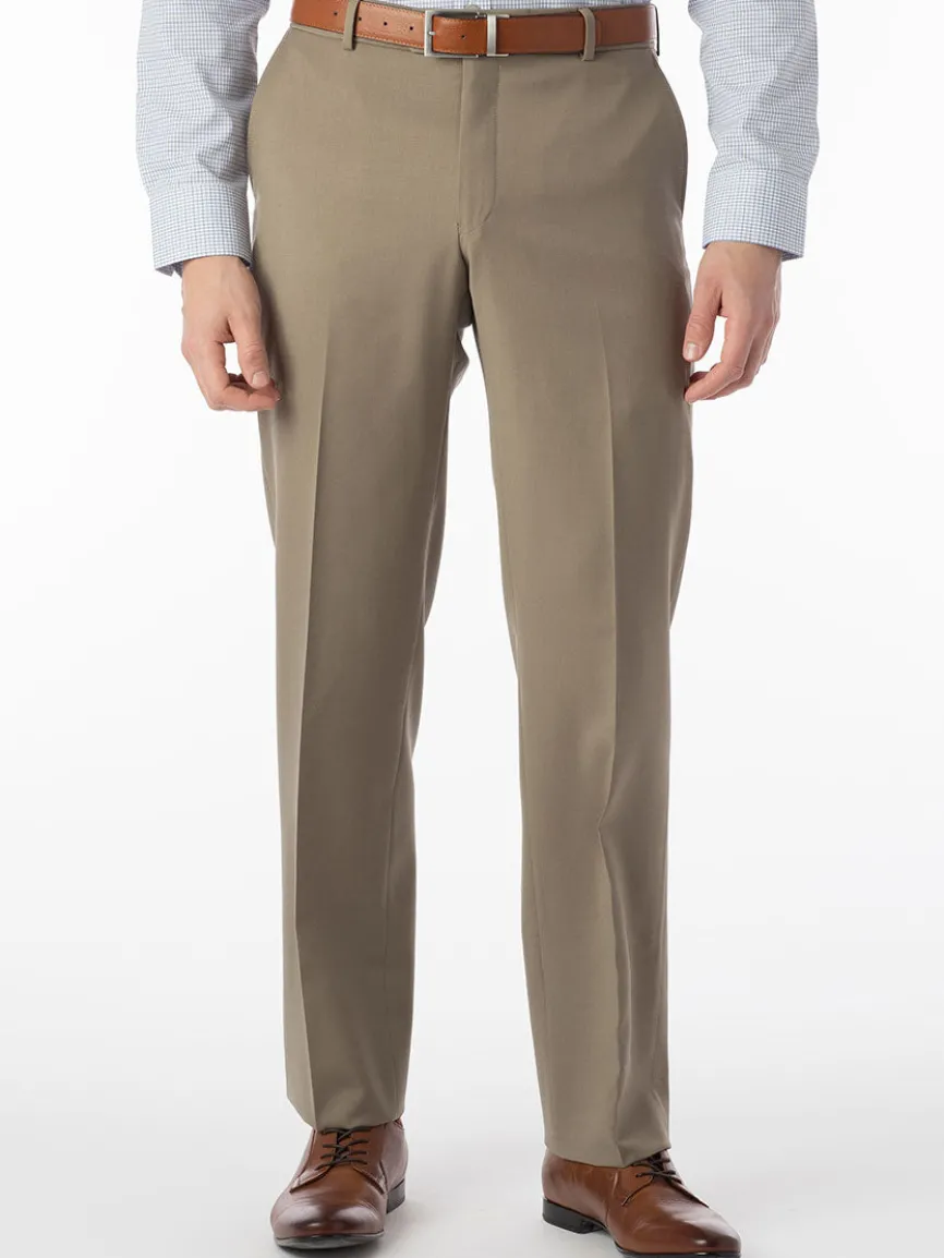 Ballin Theo Comfort 'EZE' Modern Flat Front Pant in British Tan