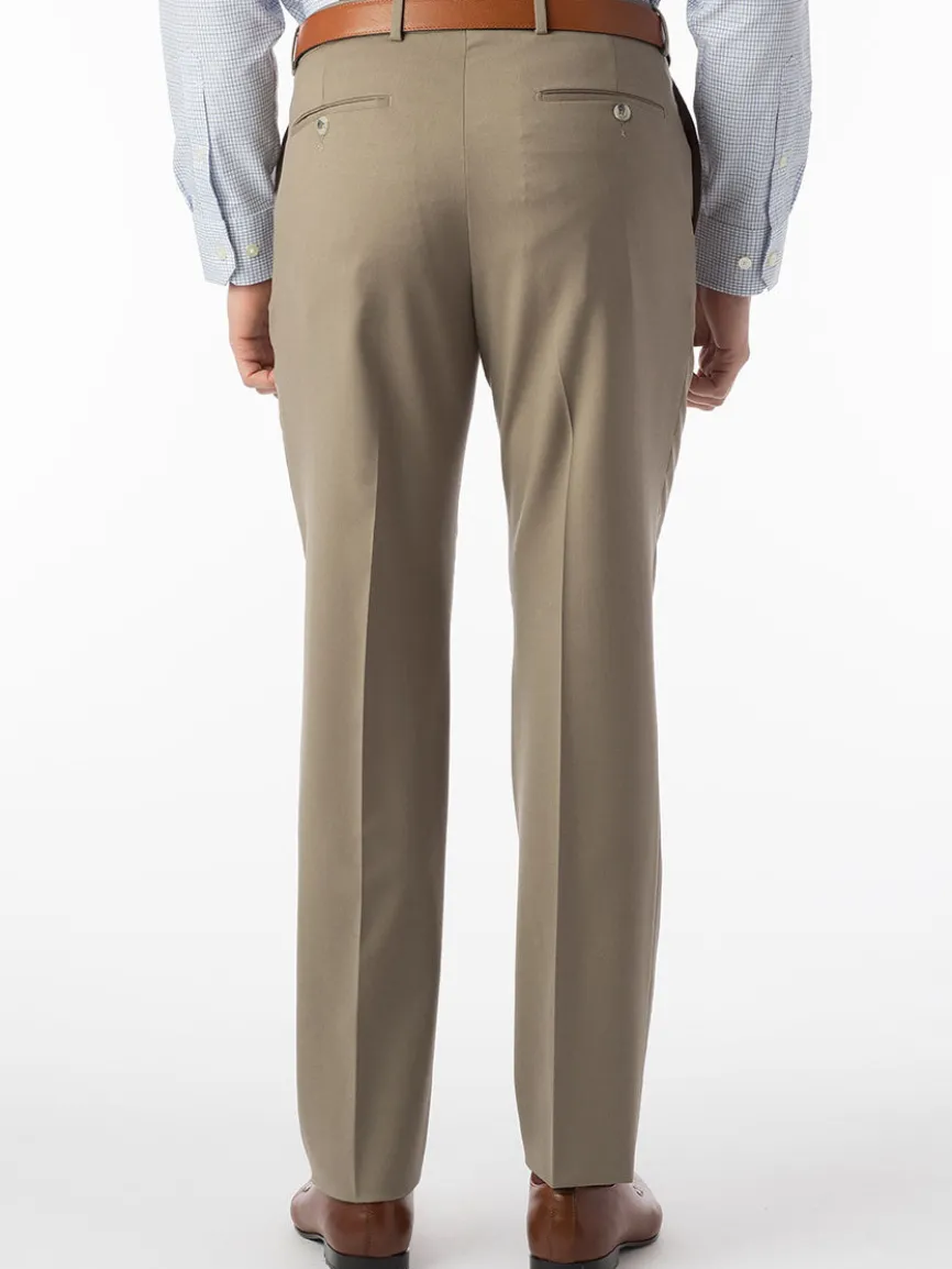 Ballin Theo Comfort 'EZE' Modern Flat Front Pant in British Tan