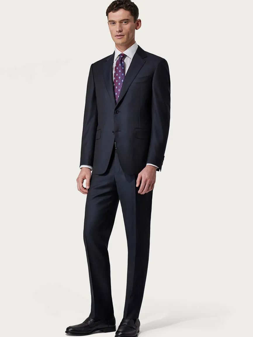 Canali Siena Contemporary Navy Blue Wool Suit