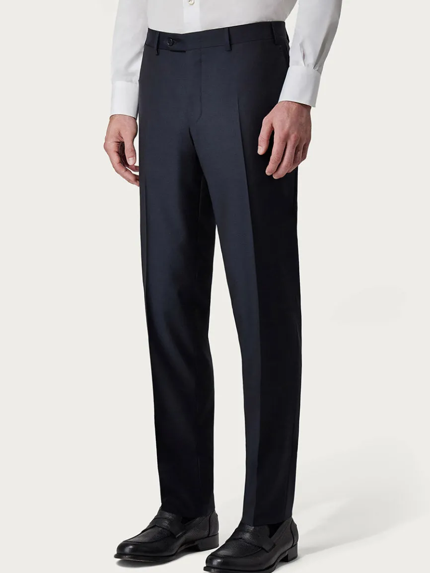 Canali Siena Contemporary Navy Blue Wool Suit