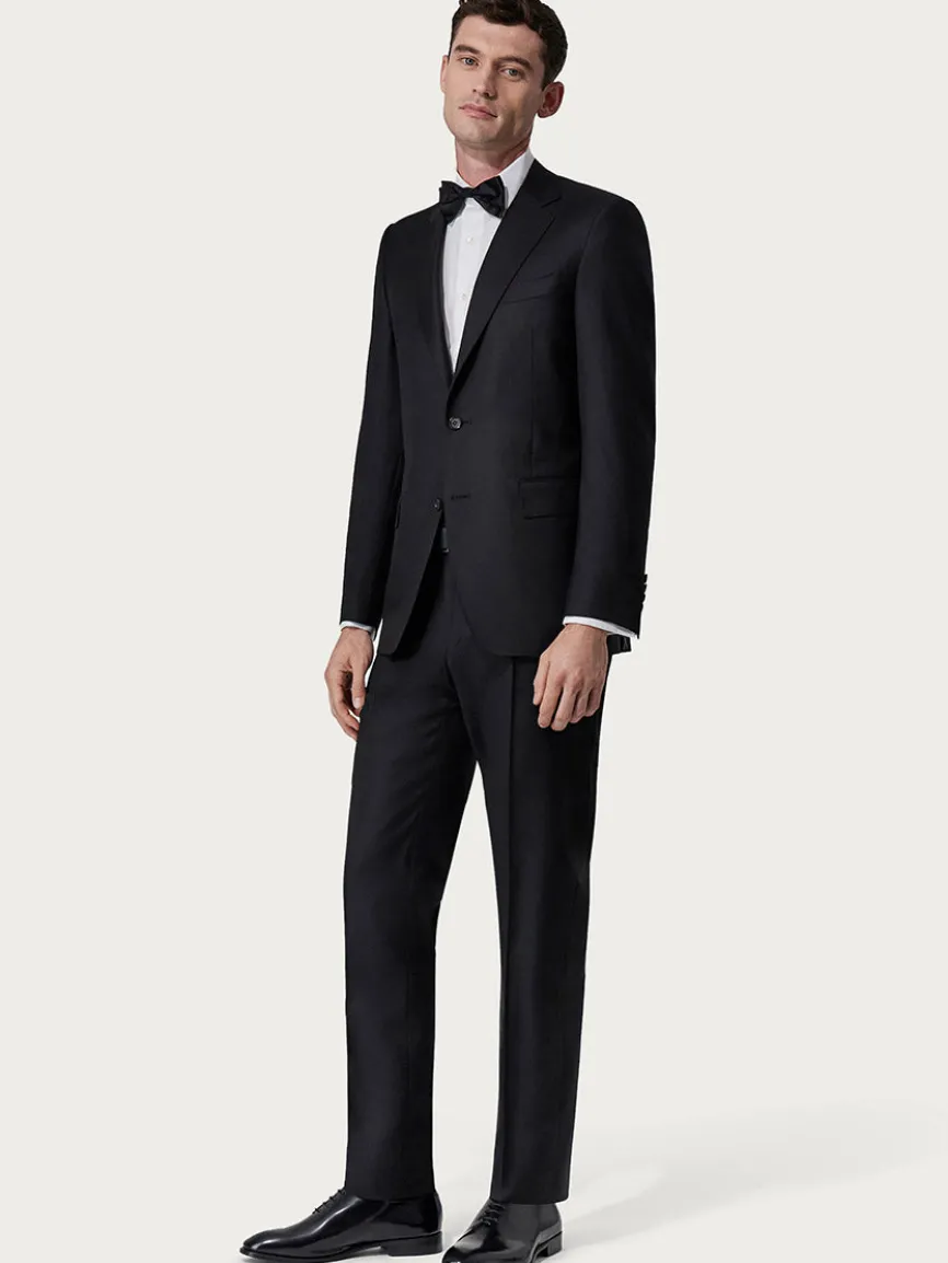 Canali Siena Contemporary Black Wool Suit