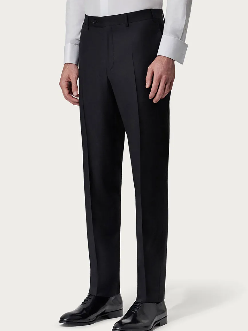 Canali Siena Contemporary Black Wool Suit