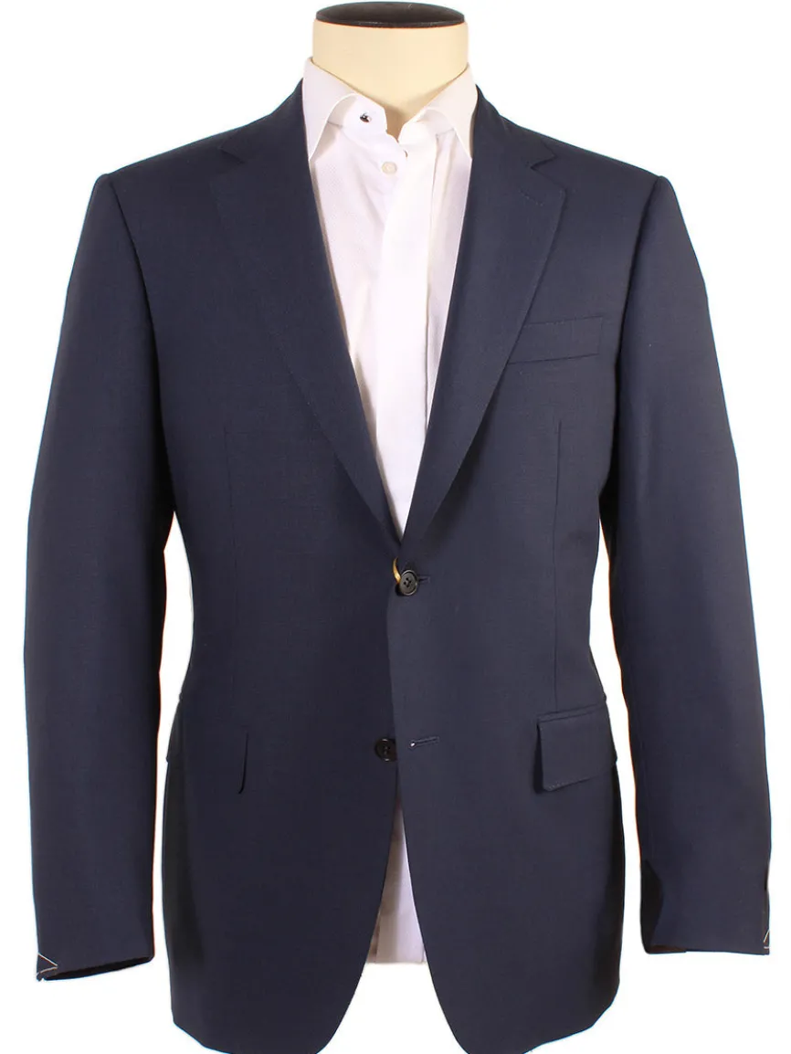 Canali Siena Wool Sport Jacket in Dark Blue