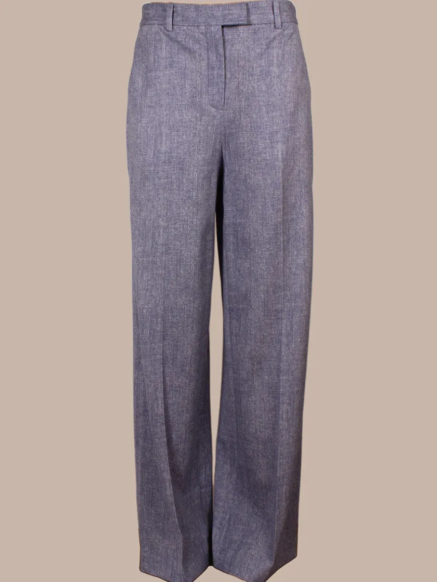 Circolo 1901 Herringbone Trouser in Dark Sky