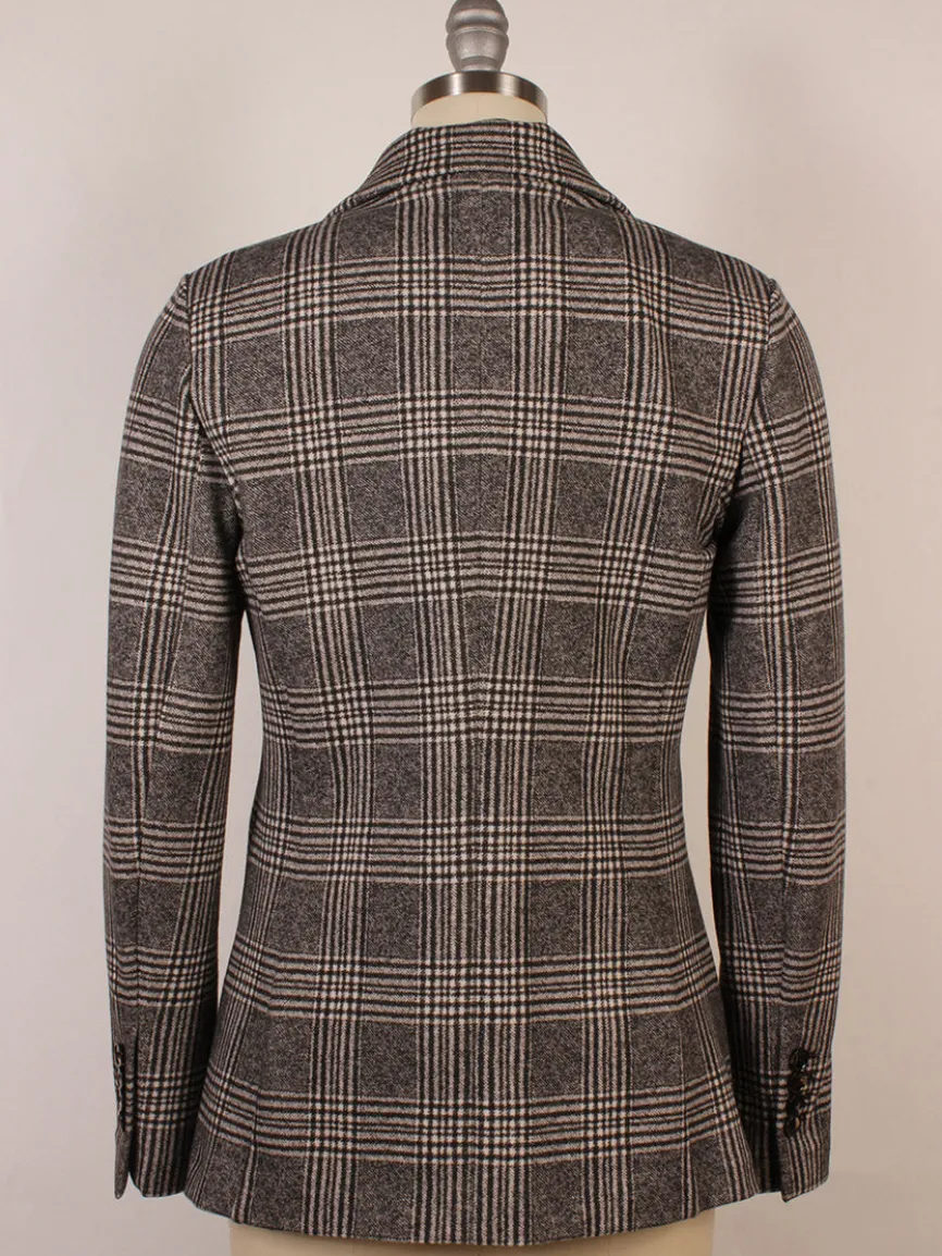 Circolo 1901 Overcheck Jacket in Black/Cream