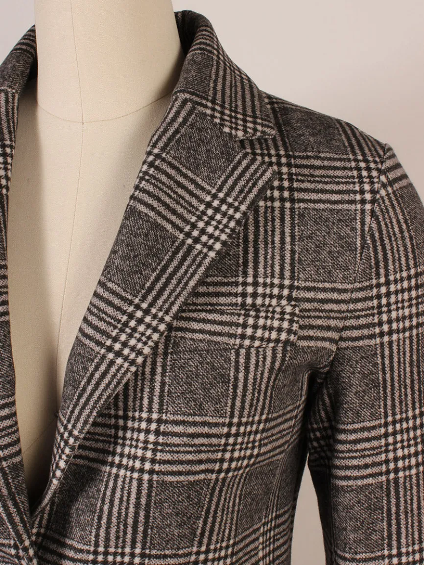 Circolo 1901 Overcheck Jacket in Black/Cream