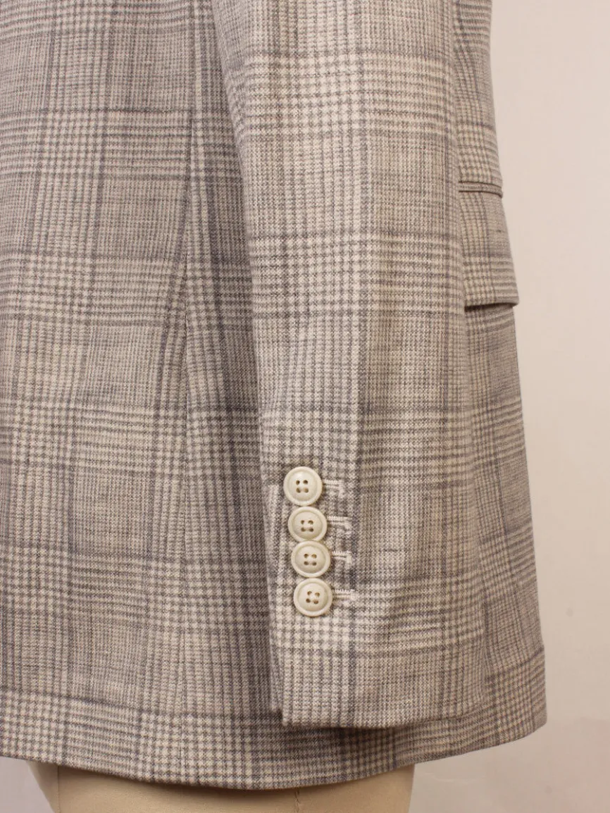 Circolo 1901 Prince of Wales Double-Breasted Jacket in Grey