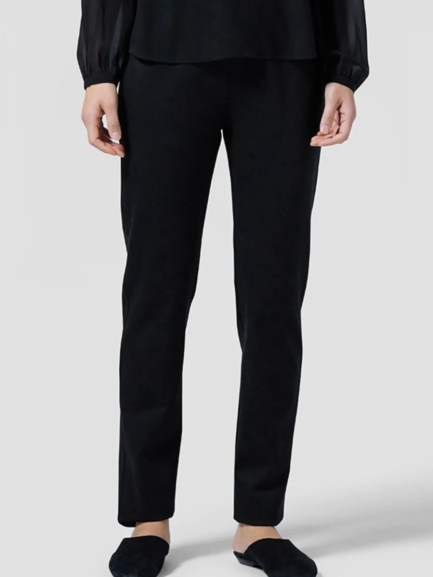 Eileen Fisher Slim Ankle Pant With Yoke in Black